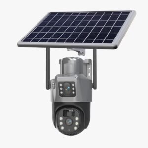 5mp + 5mp Çift Kameralı Güneş Enerjili 360° 4g Sim kartlı Görüş Akıllı Güvenlik Kamerası
